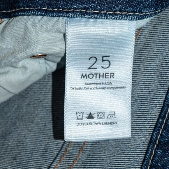 MOTHER Denim Looker Ankle Fray Jeans Buck Stops Here Size 25 - Picture 8 of 11